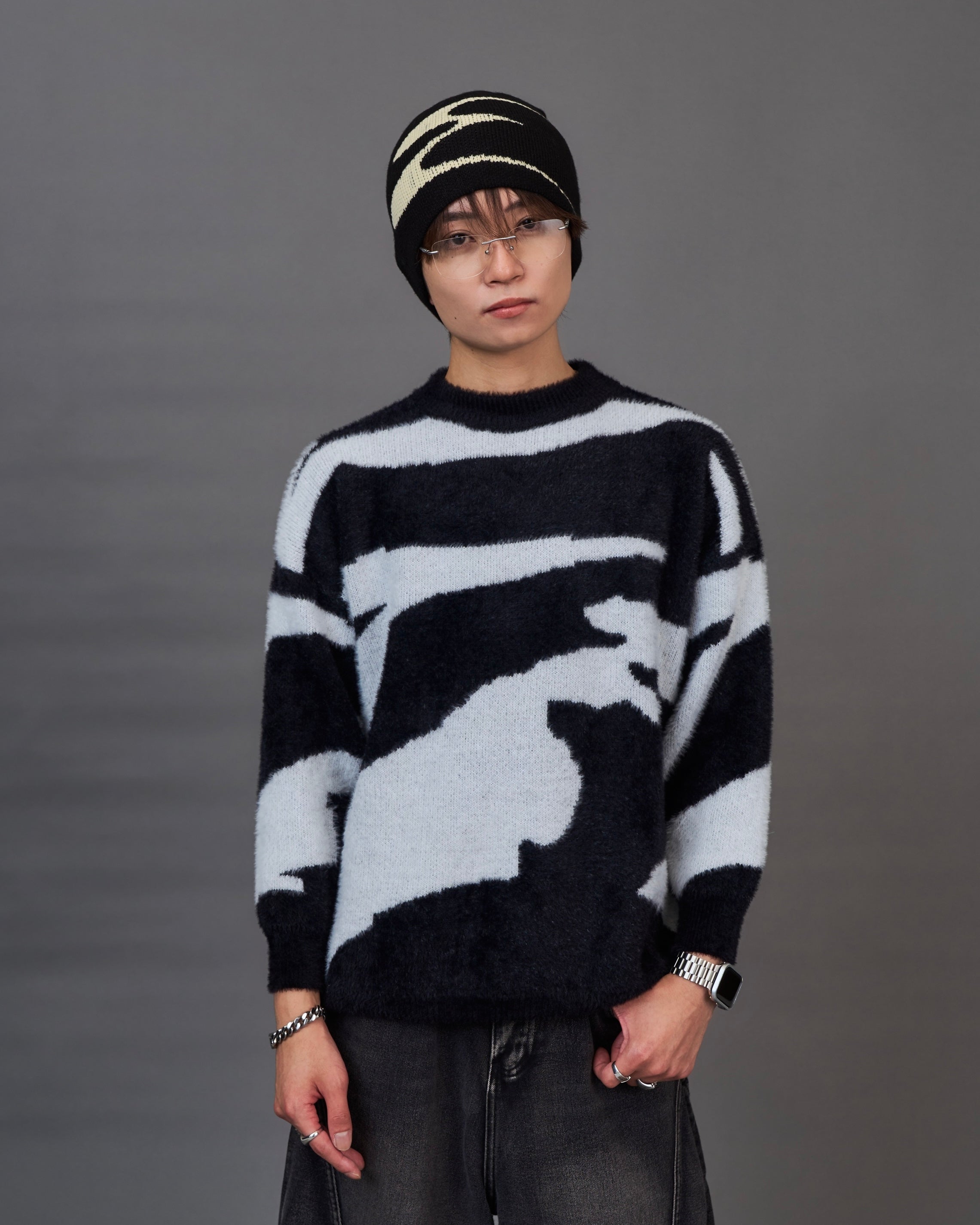 Mohair-Like Marble Knit SL0068