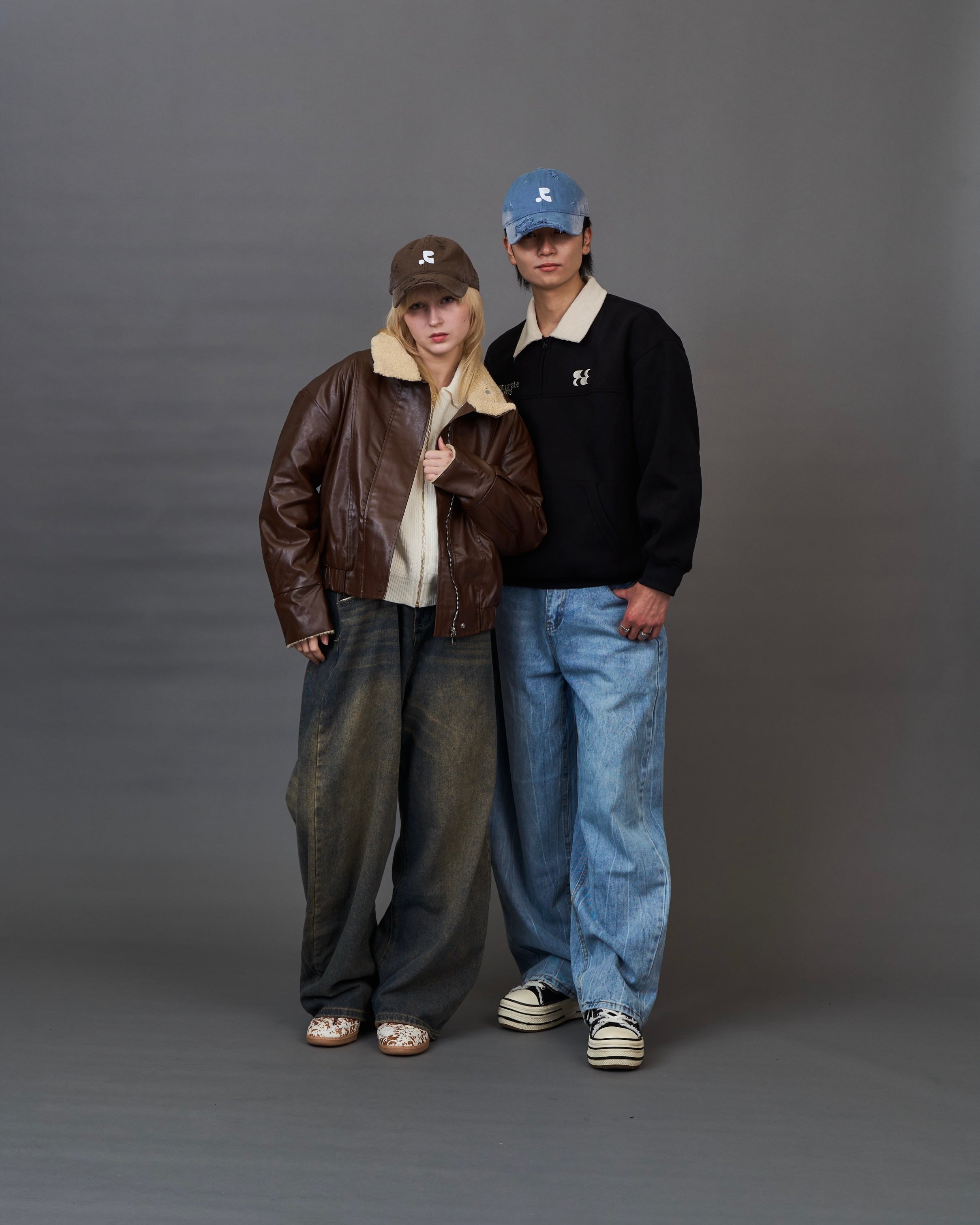 Shearling Collar Leather Jacket SL0066