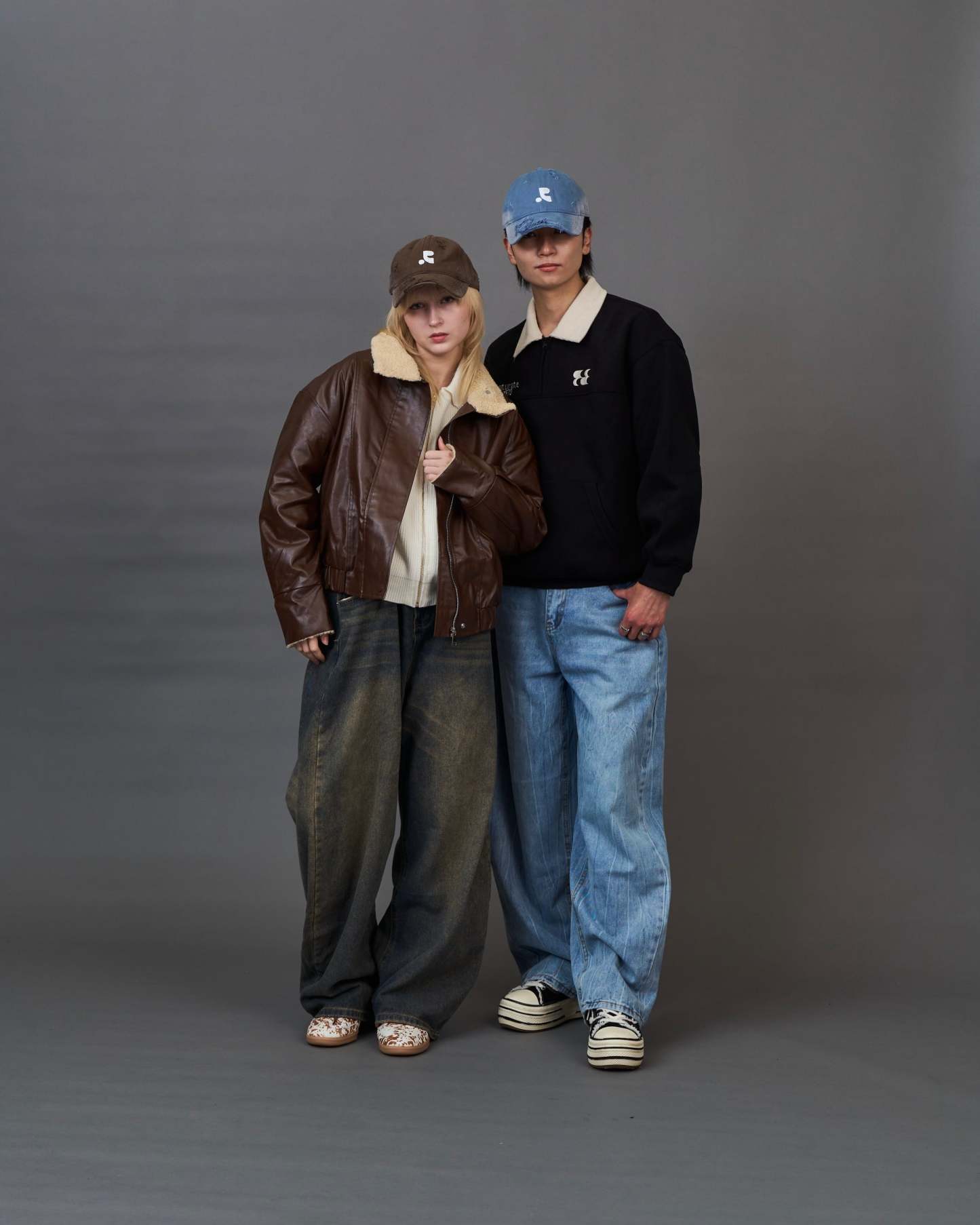 Shearling Collar Leather Jacket SL0066