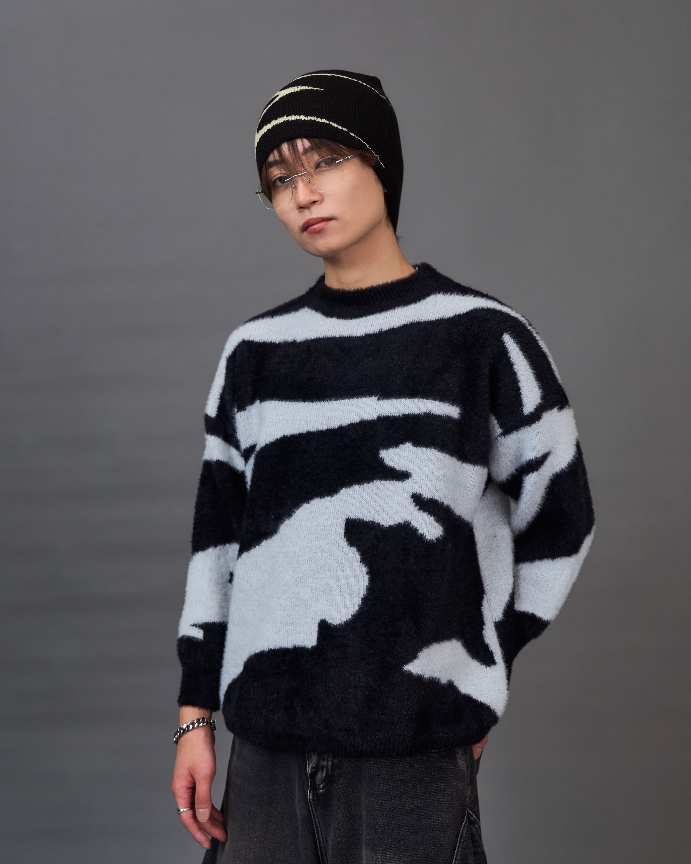 Mohair-Like Marble Knit SL0068