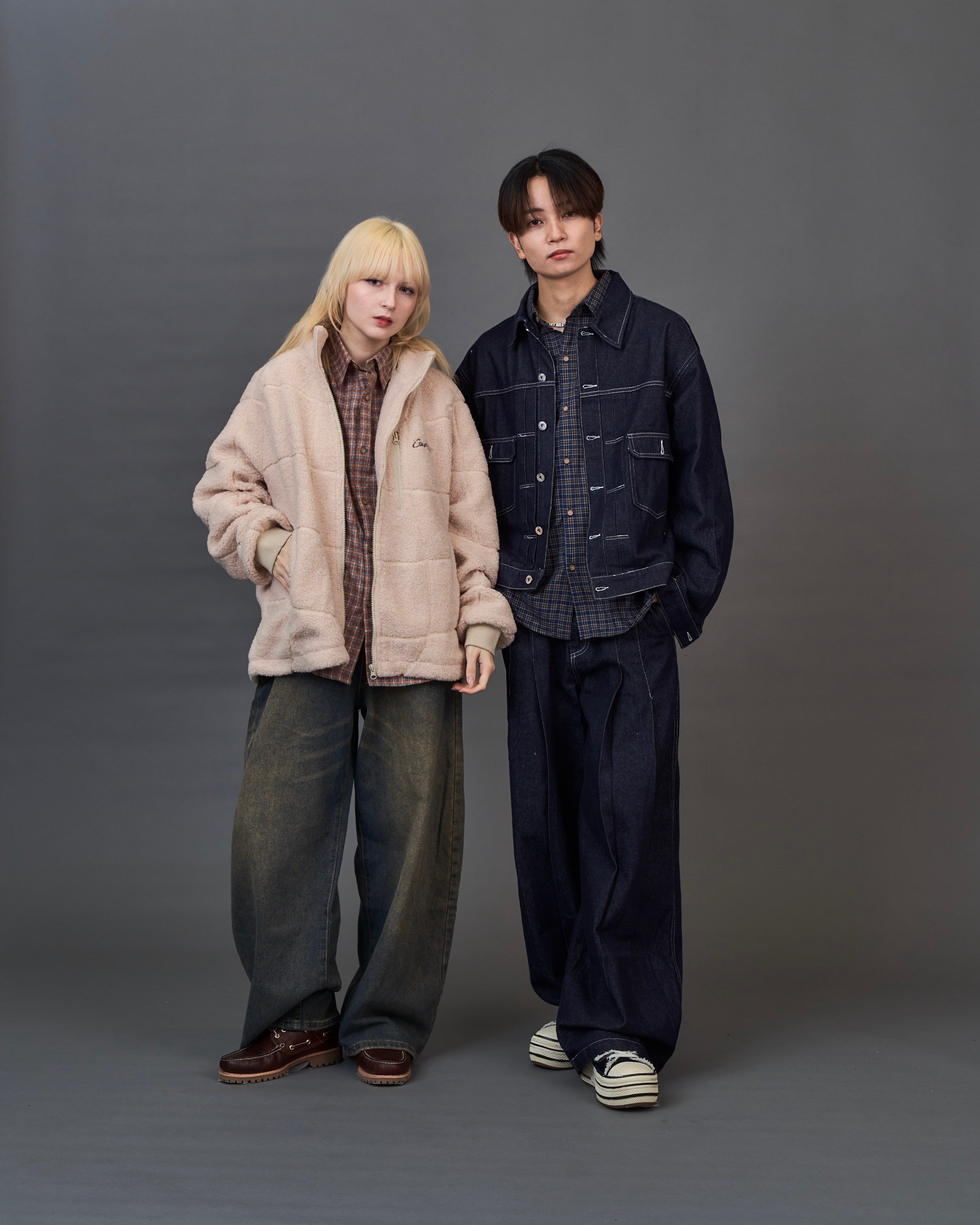 Set-up Compatible Contrast Stitch Denim Jacket SL0058