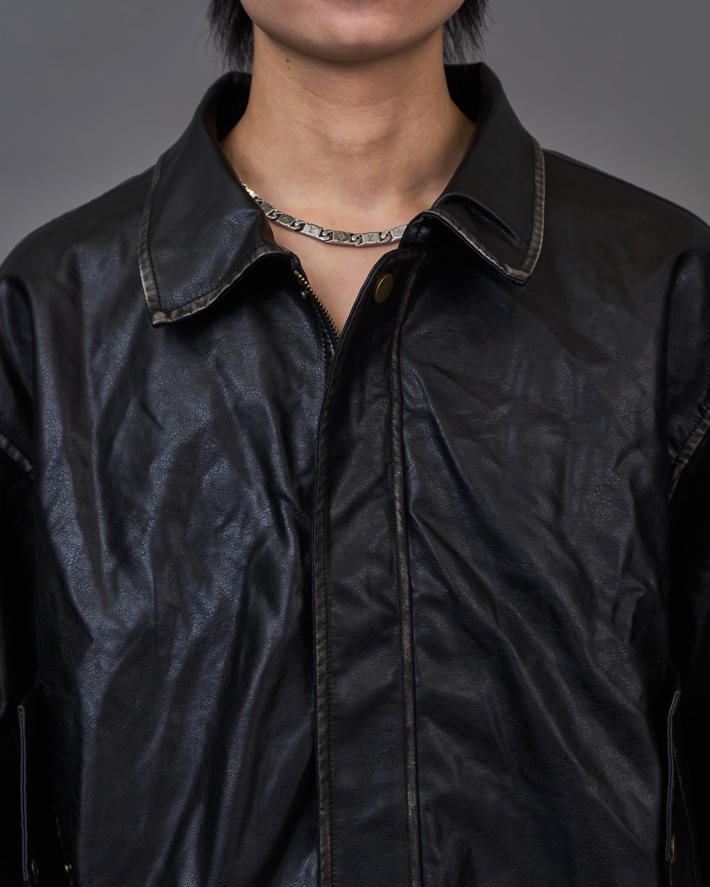 Blackout Leather Jacket SL0045