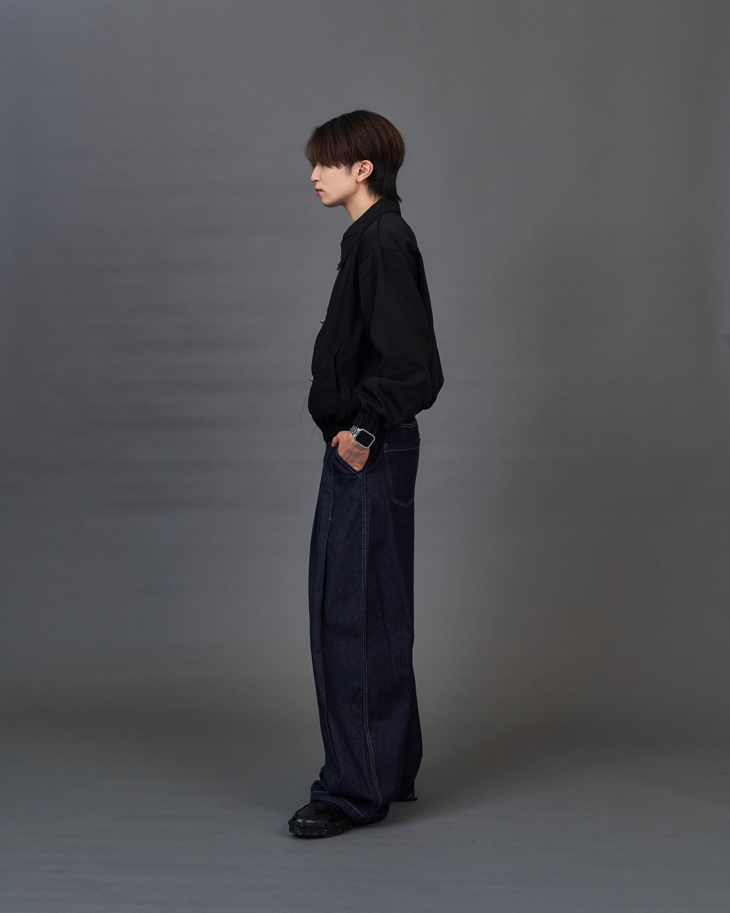 Metal Hook Cropped Blouson SL0060