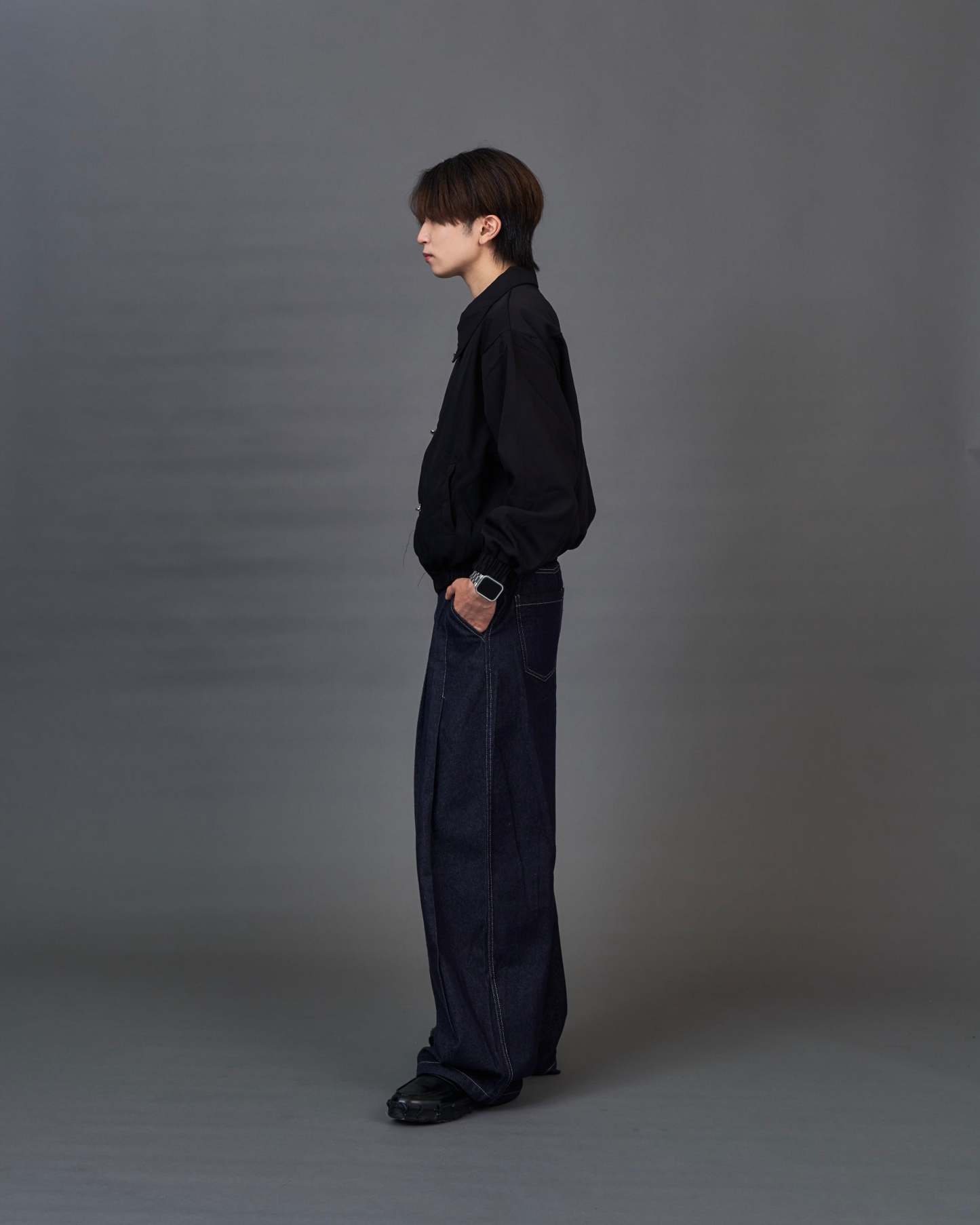 Metal Hook Cropped Blouson SL0060