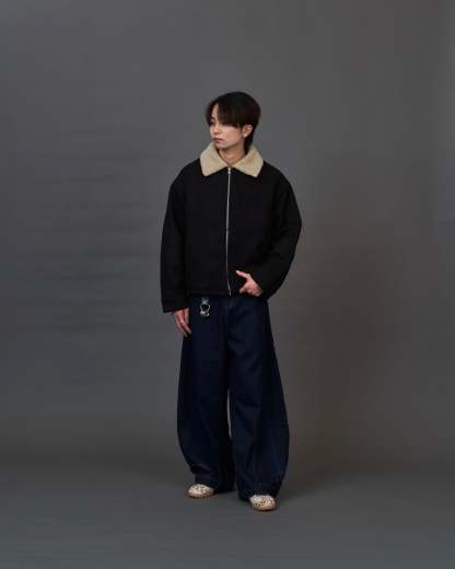 Shearling Collar Suede Blouson SL0055