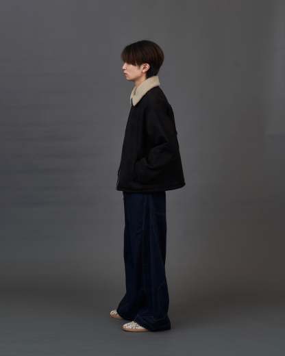 Shearling Collar Suede Blouson SL0055