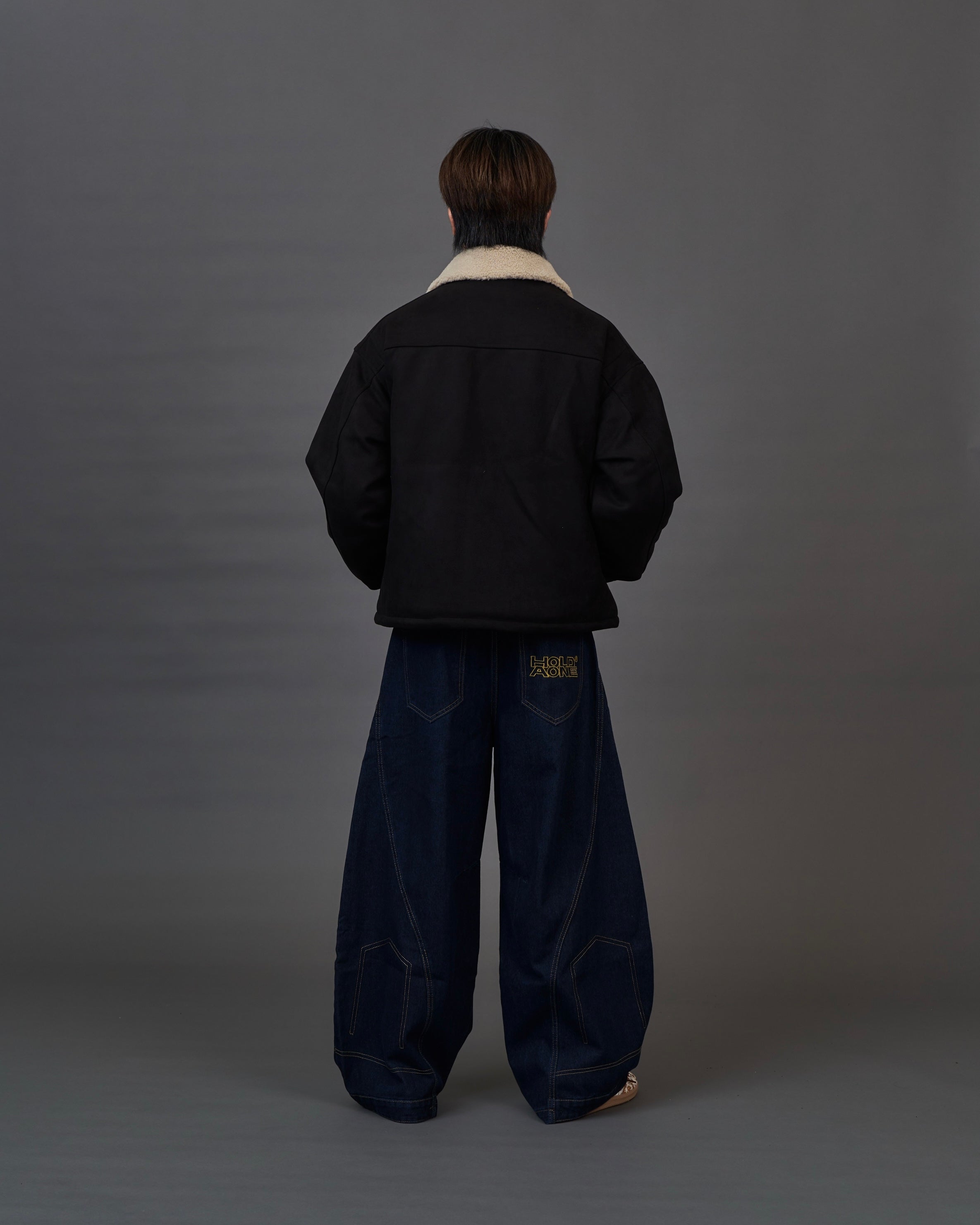 Shearling Collar Suede Blouson SL0055