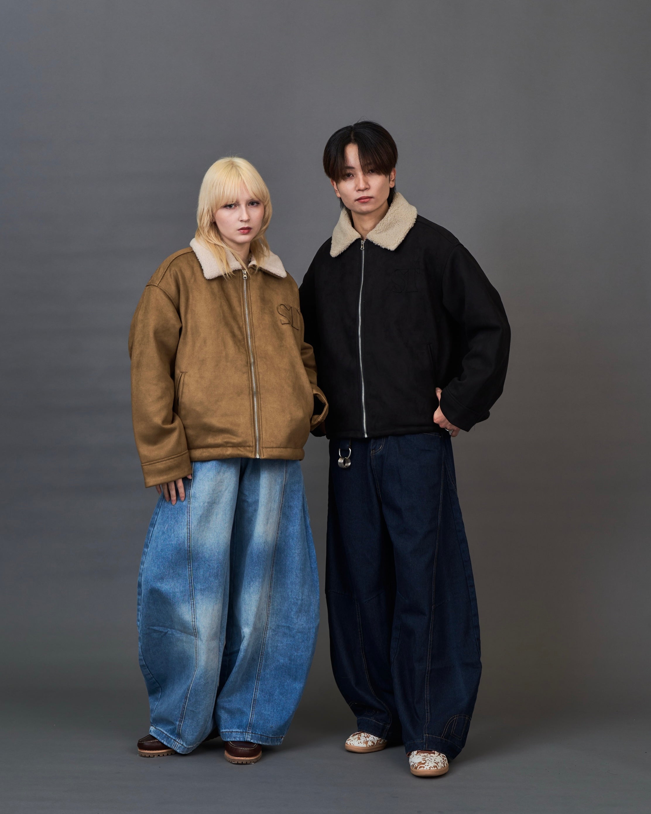 Shearling Collar Suede Blouson SL0055