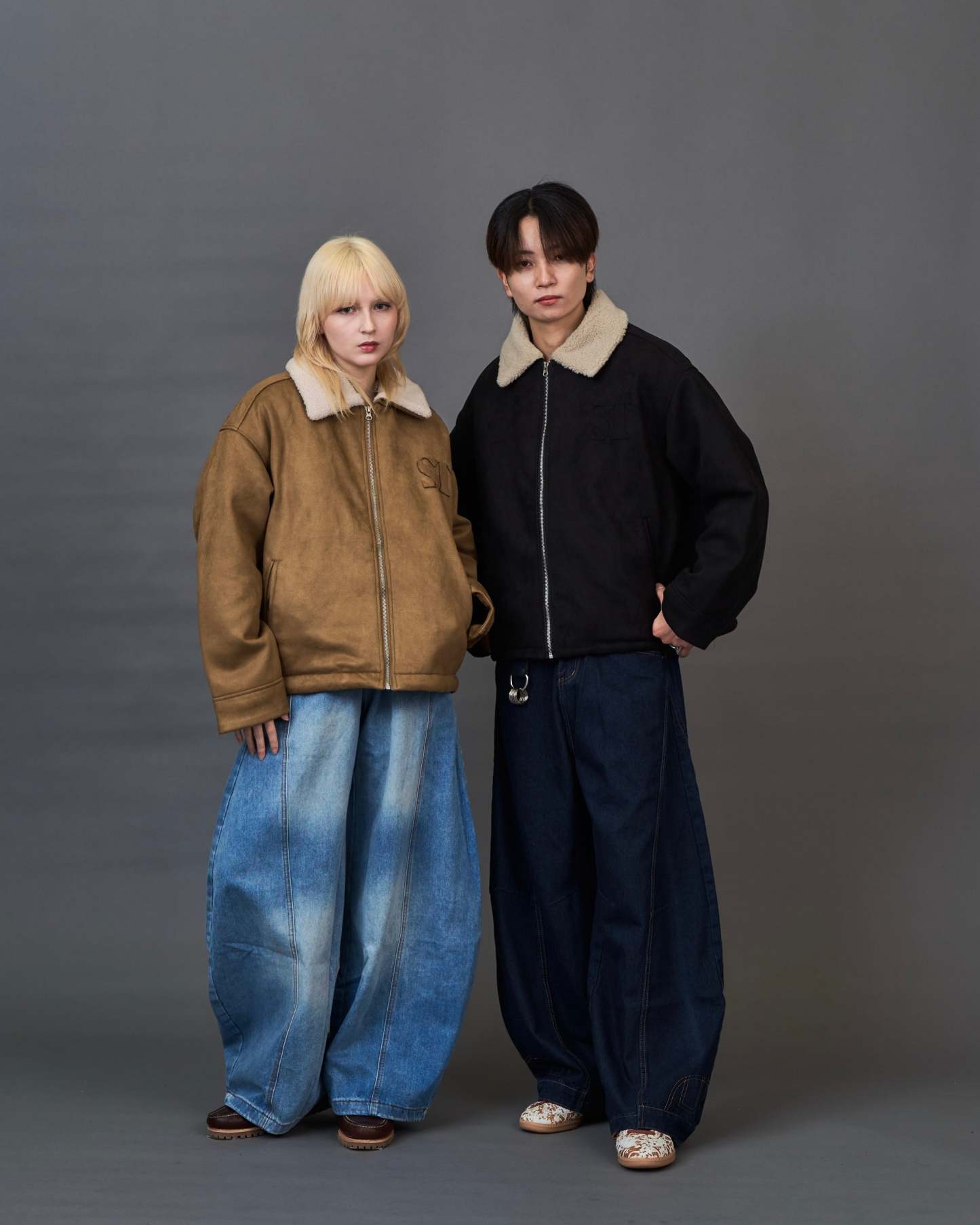 Shearling Collar Suede Blouson SL0055