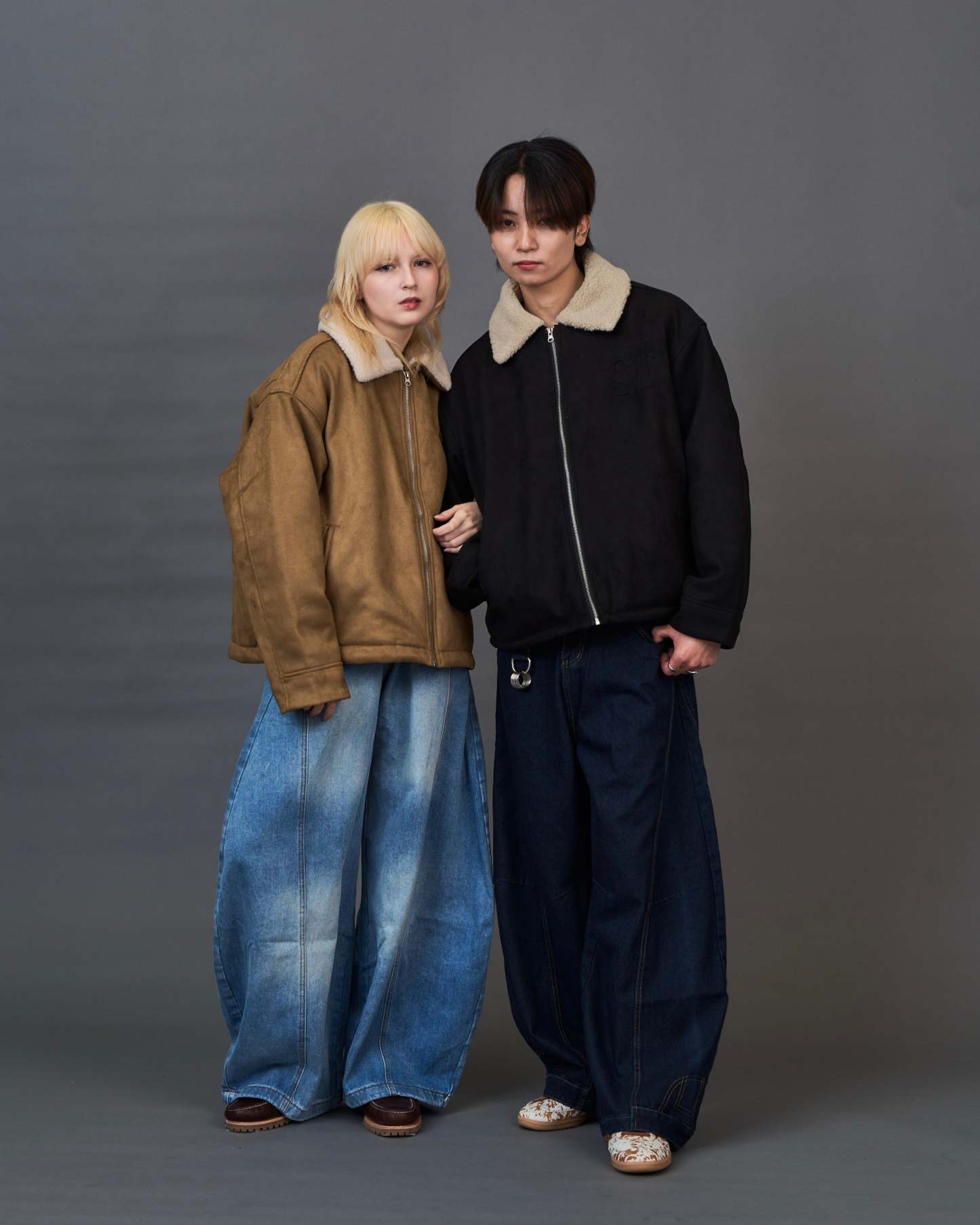 Shearling Collar Suede Blouson SL0055