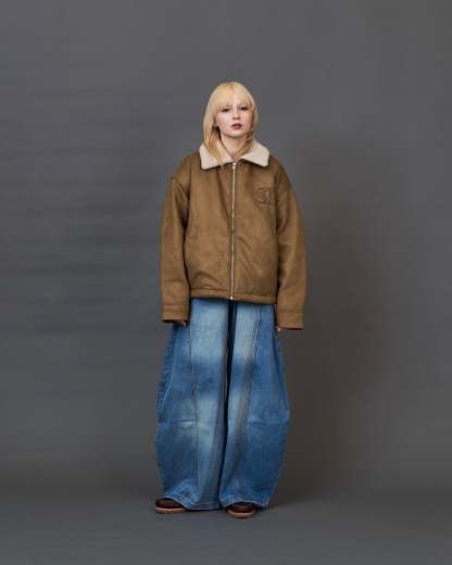 Shearling Collar Suede Blouson SL0055