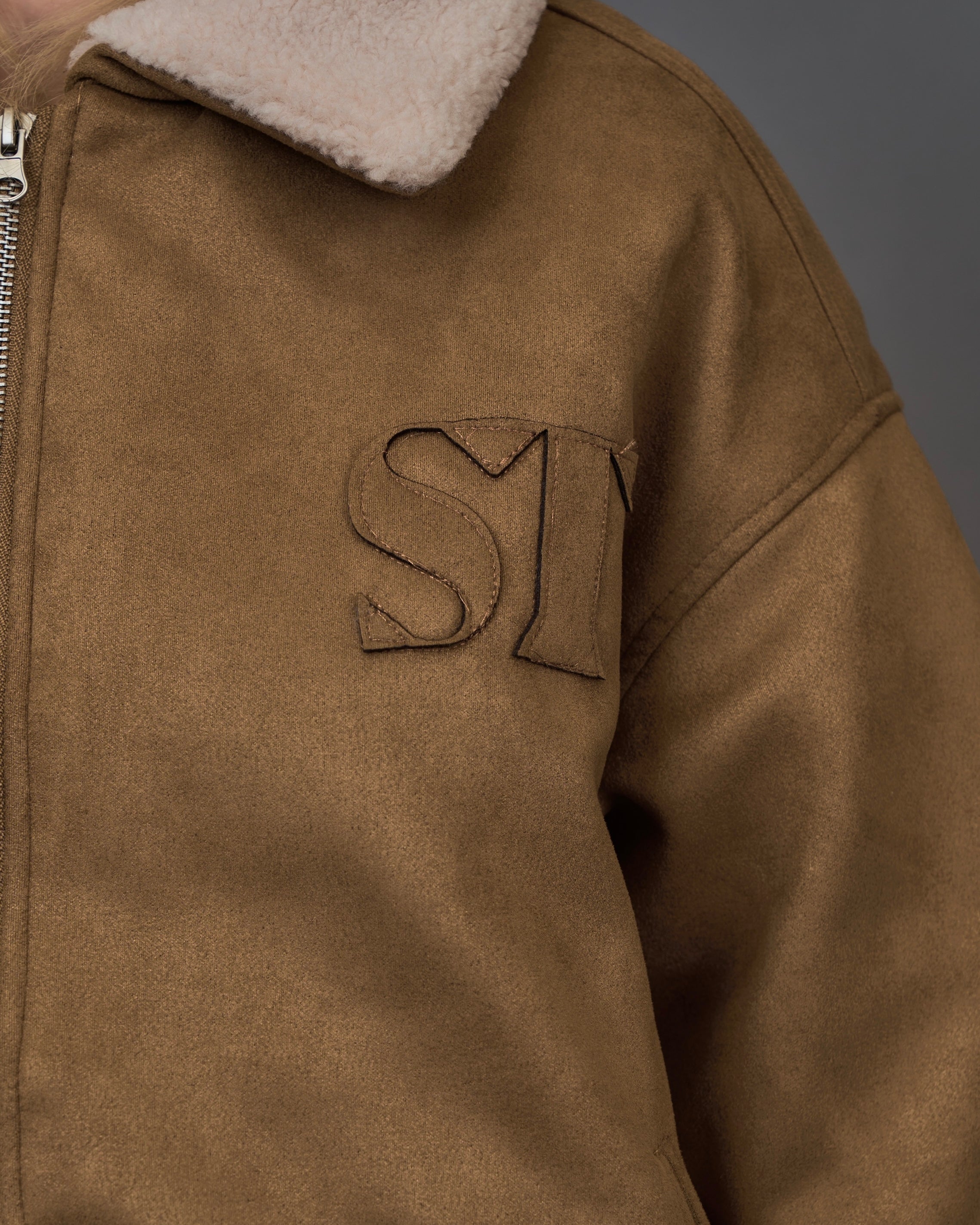 Shearling Collar Suede Blouson SL0055
