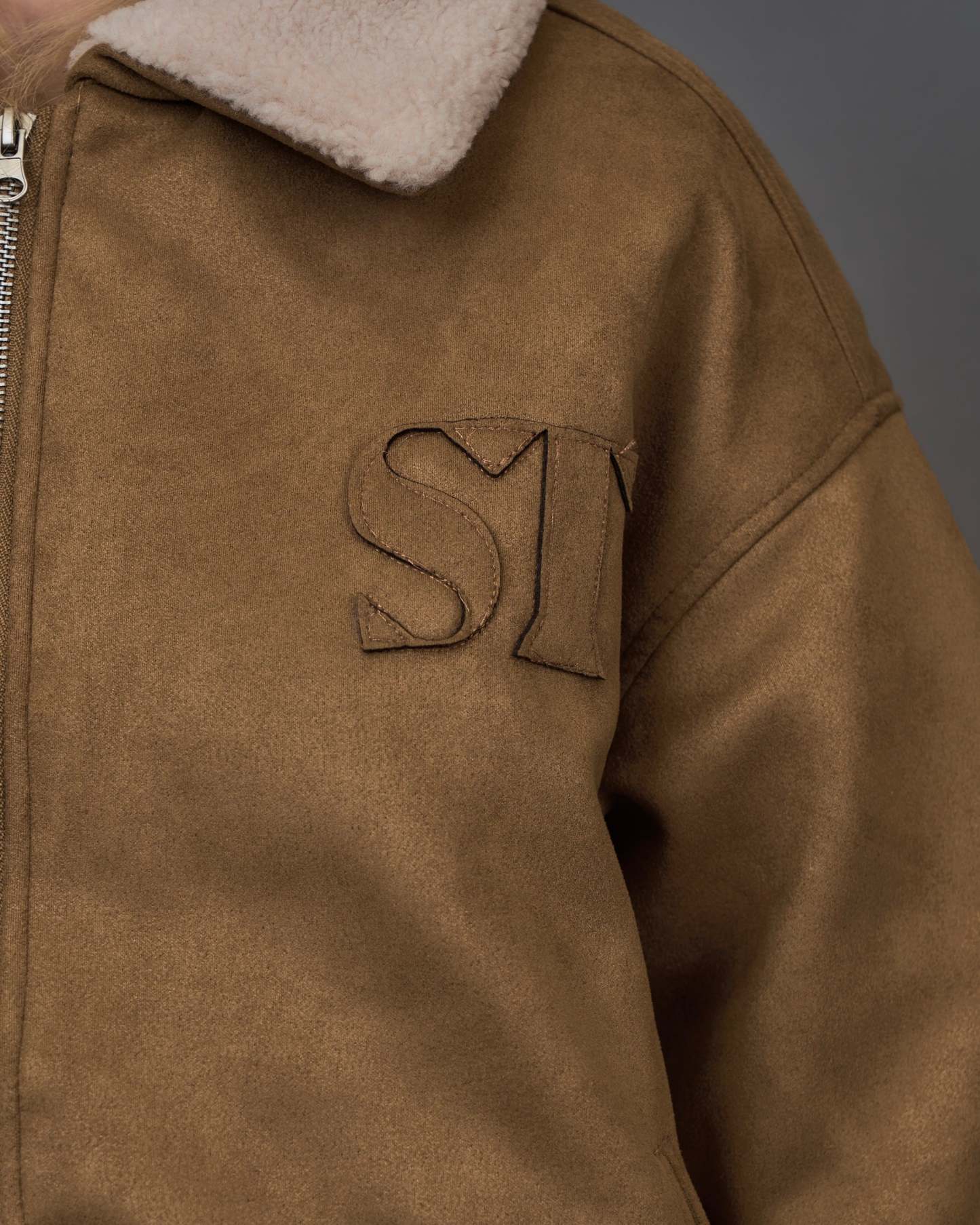Shearling Collar Suede Blouson SL0055