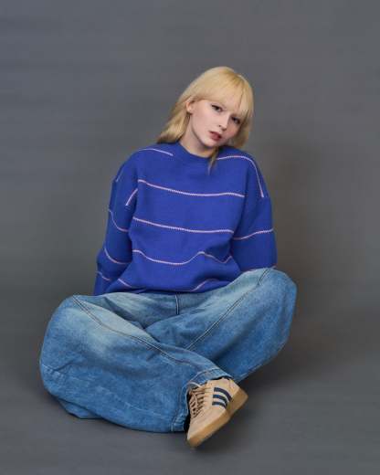 overfit border knitSL0042