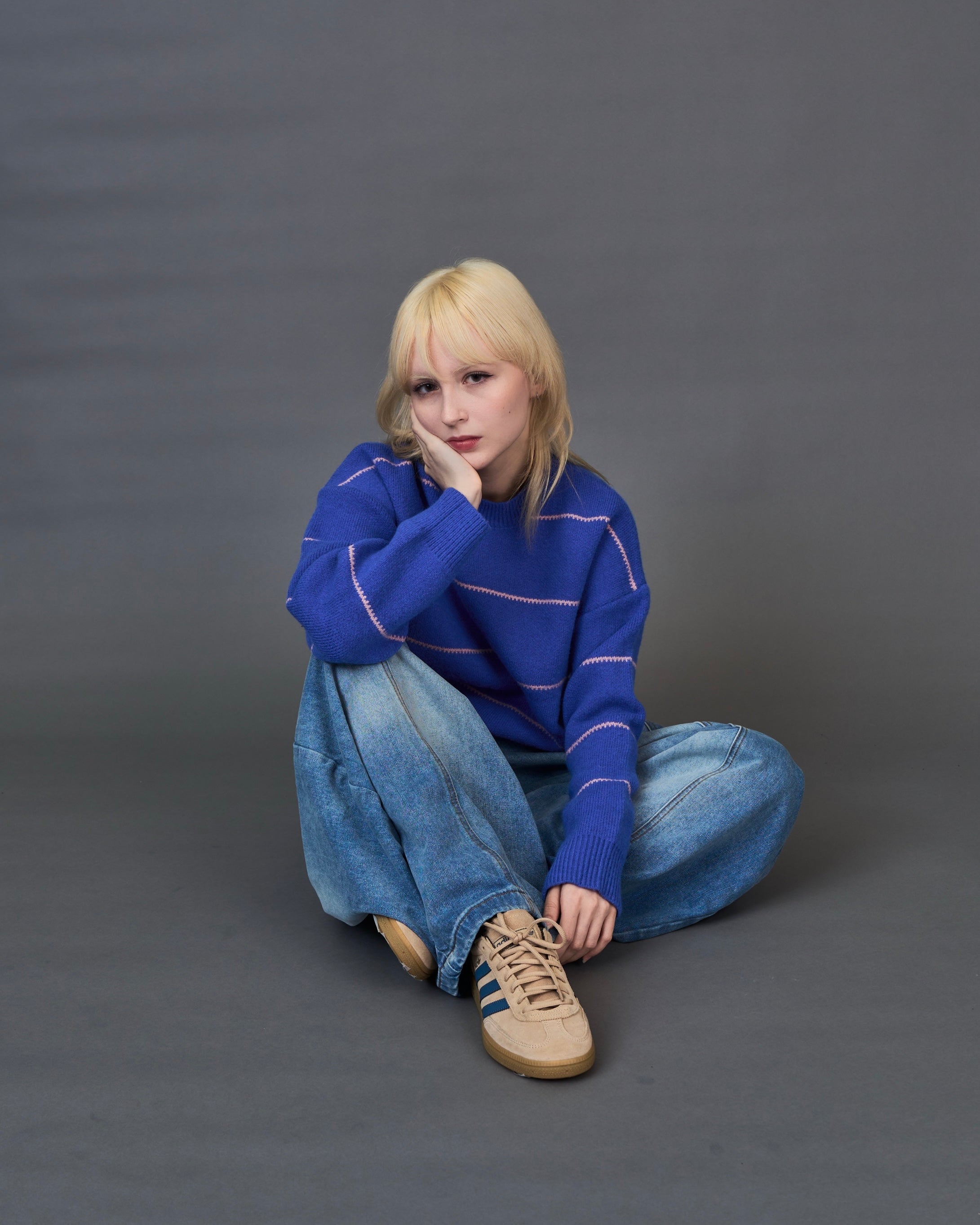 overfit border knitSL0042