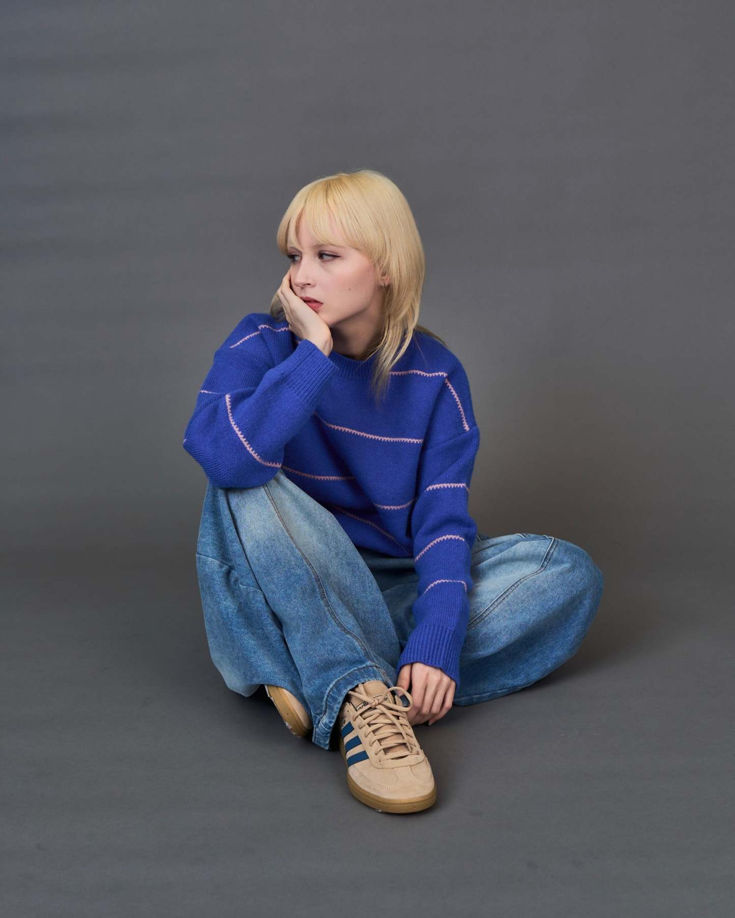 overfit border knitSL0042