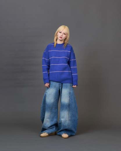 overfit border knitSL0042