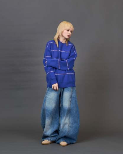 overfit border knitSL0042