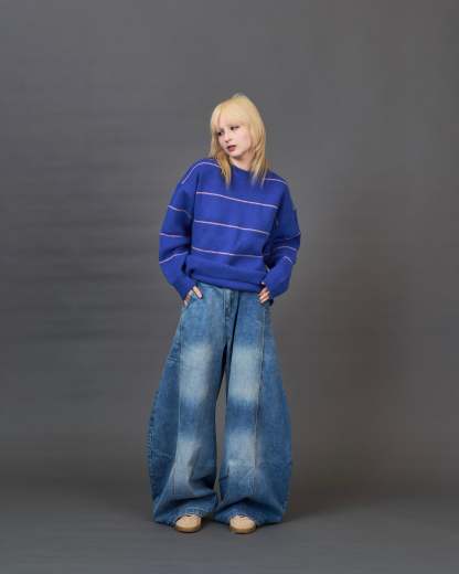 overfit border knitSL0042