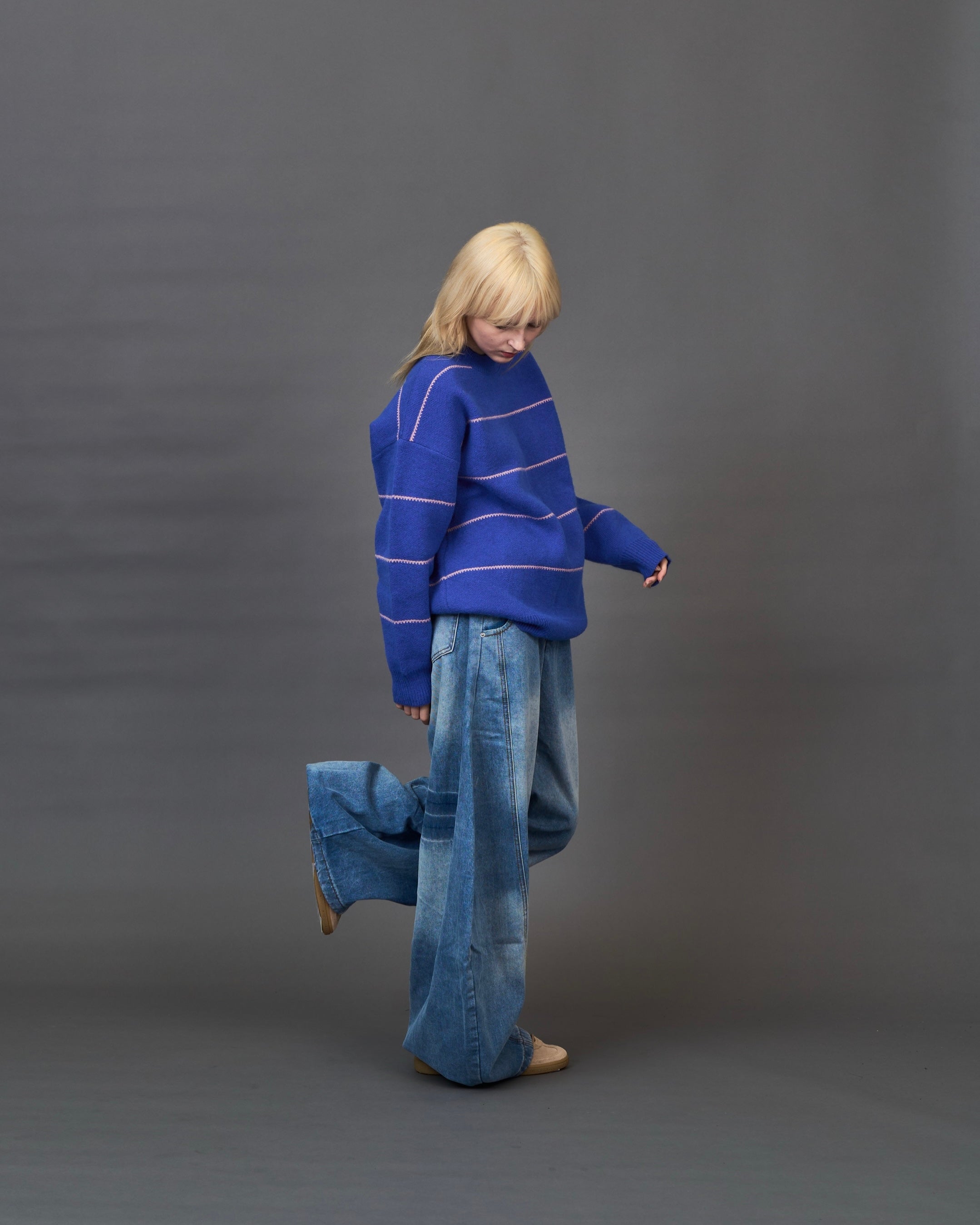 overfit border knitSL0042