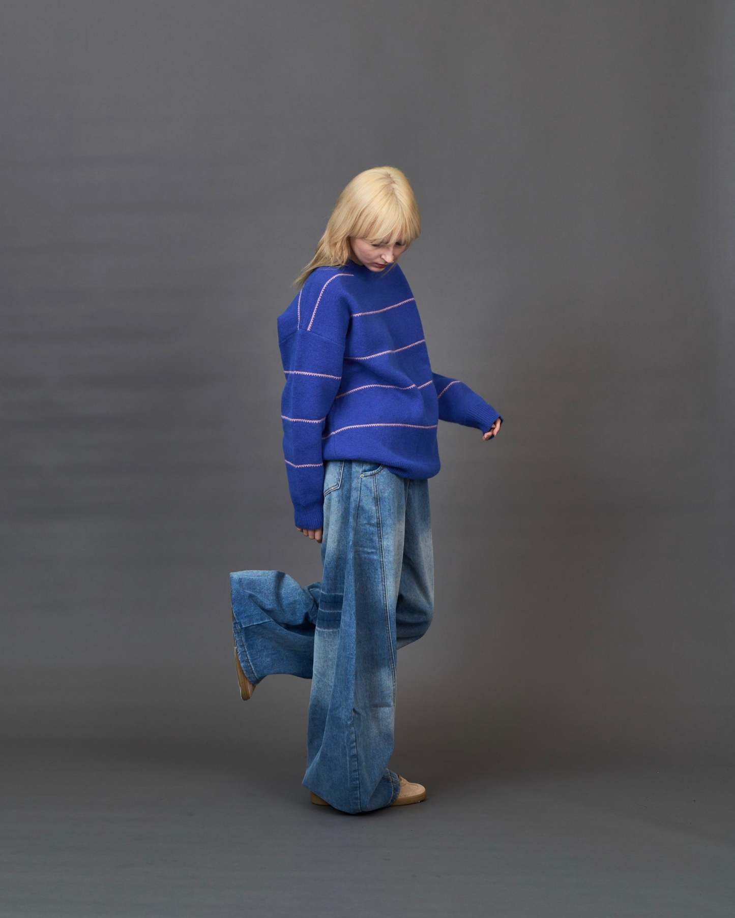 overfit border knitSL0042