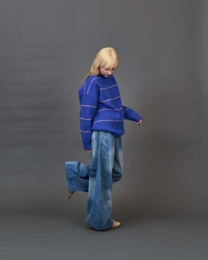 overfit border knitSL0042