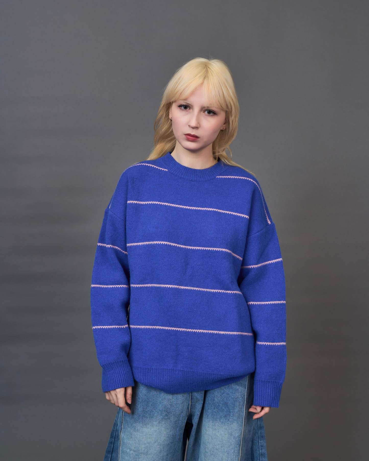 overfit border knitSL0042