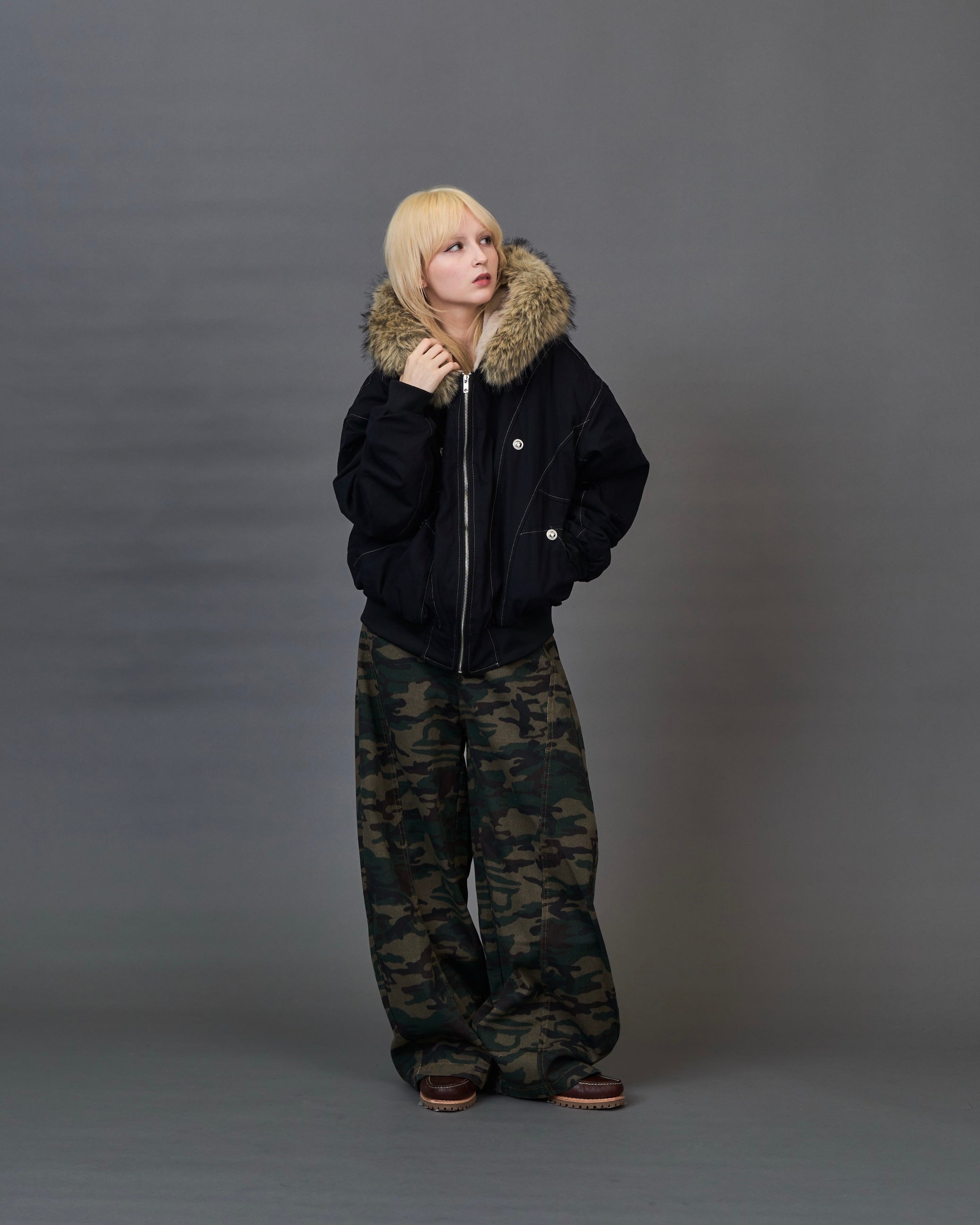Camo Wide Cargo Pants SL0062