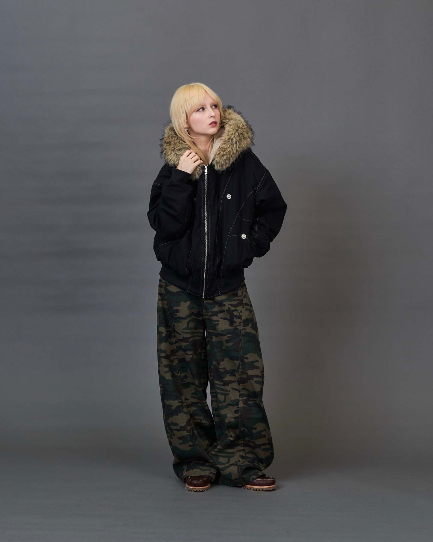 Camo Wide Cargo Pants SL0062