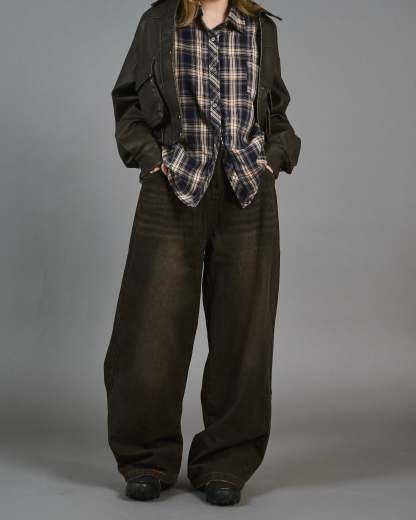 Wide Straight Sand Wash Denim SL0014