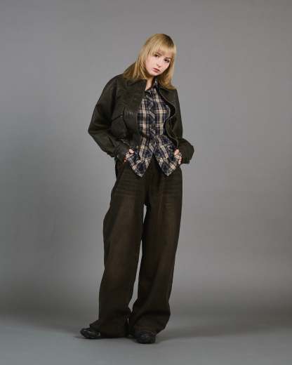 Wide Straight Sand Wash Denim SL0014