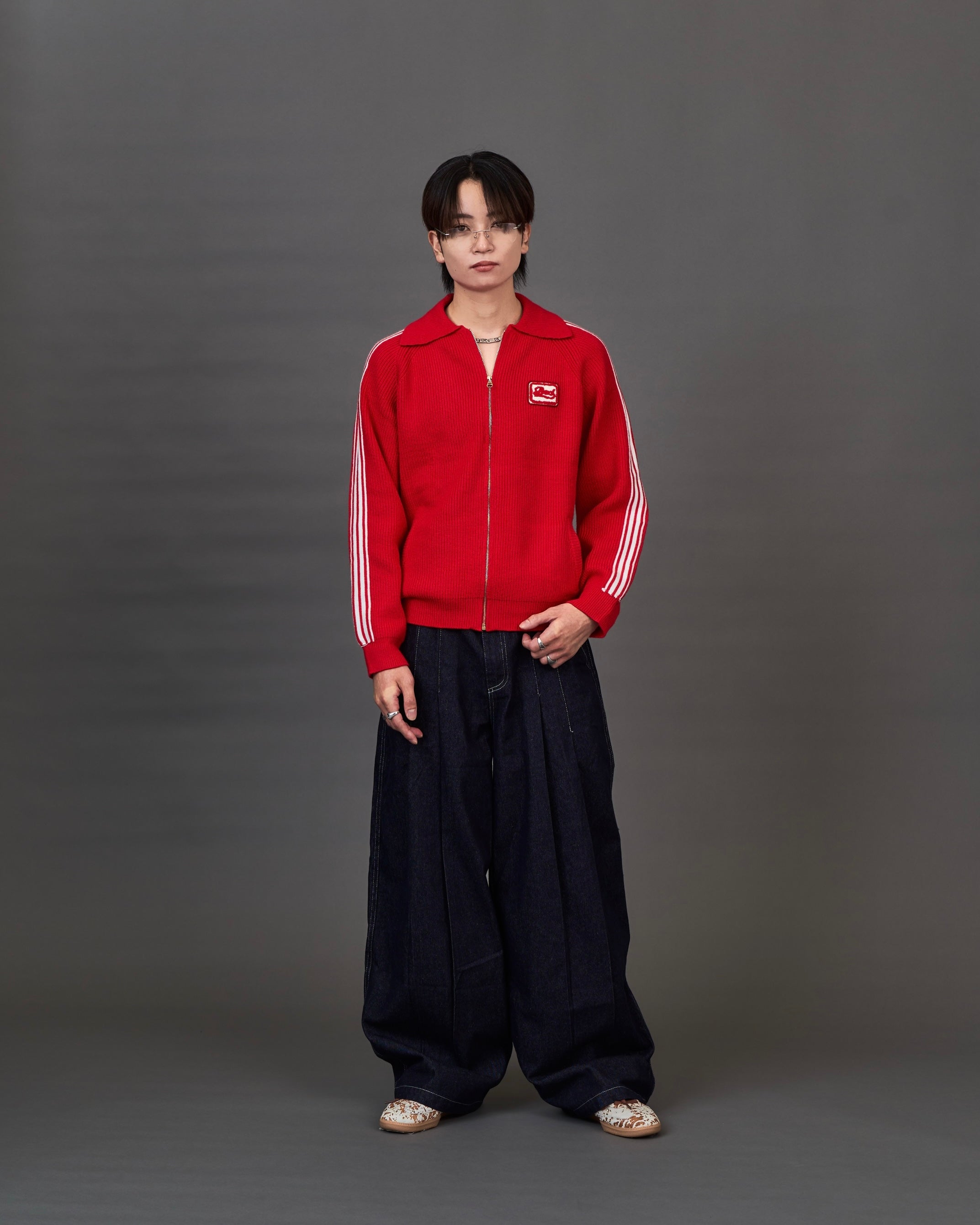 Set-up Compatible Contrast Stitch Denim Jacket / Stitch Line Denim Pants SL0049