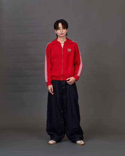 Set-up Compatible Contrast Stitch Denim Jacket / Stitch Line Denim Pants SL0049