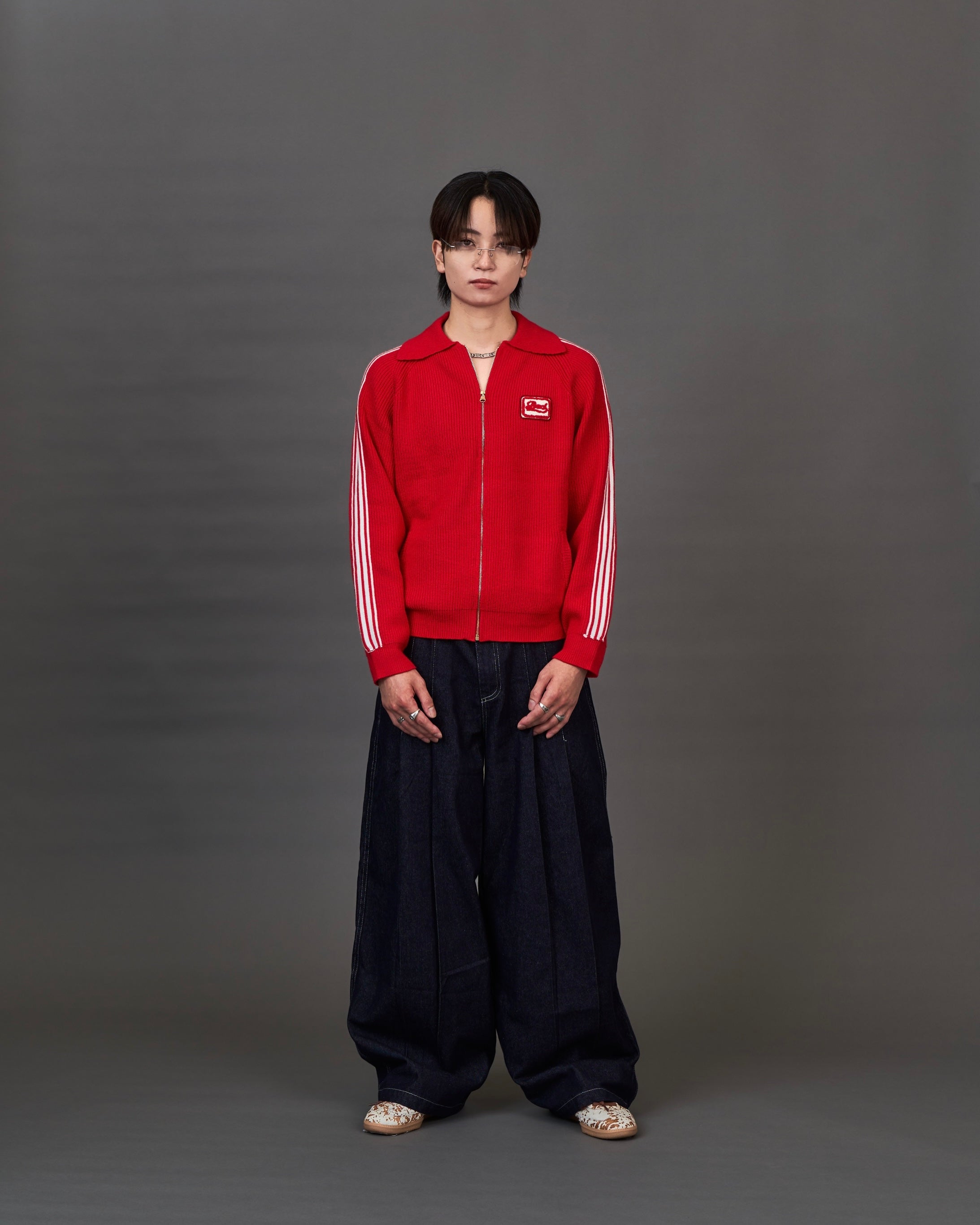 Set-up Compatible Contrast Stitch Denim Jacket / Stitch Line Denim Pants SL0049