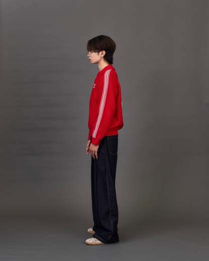 Set-up Compatible Contrast Stitch Denim Jacket / Stitch Line Denim Pants SL0049