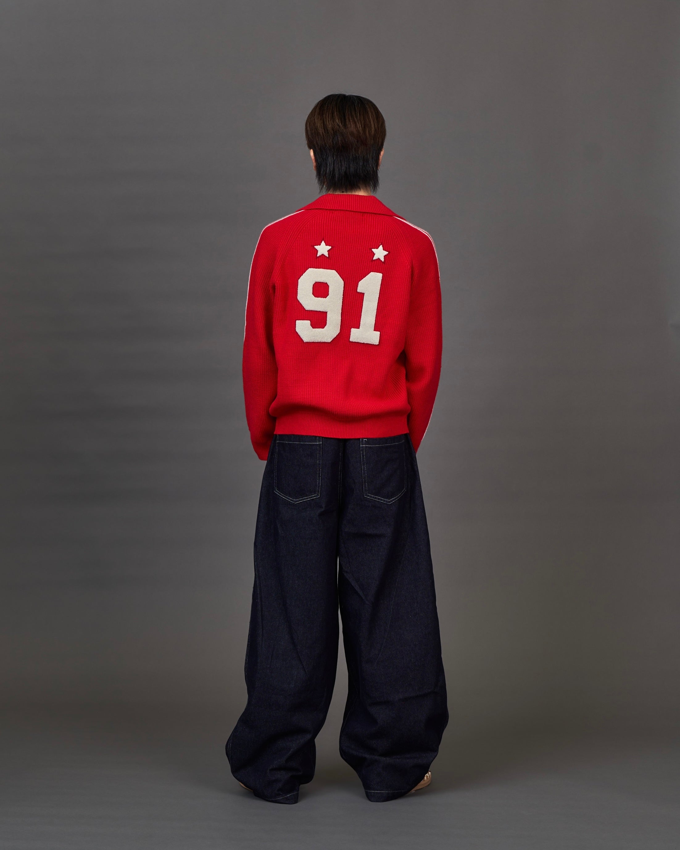 Set-up Compatible Contrast Stitch Denim Jacket / Stitch Line Denim Pants SL0049