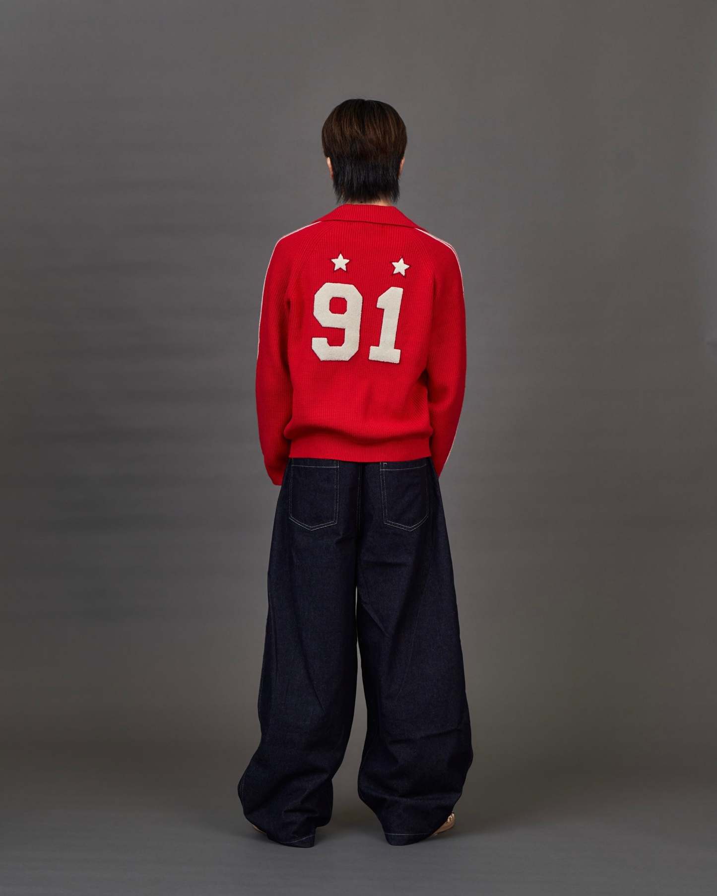 Set-up Compatible Contrast Stitch Denim Jacket / Stitch Line Denim Pants SL0049