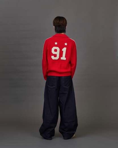 Set-up Compatible Contrast Stitch Denim Jacket / Stitch Line Denim Pants SL0049