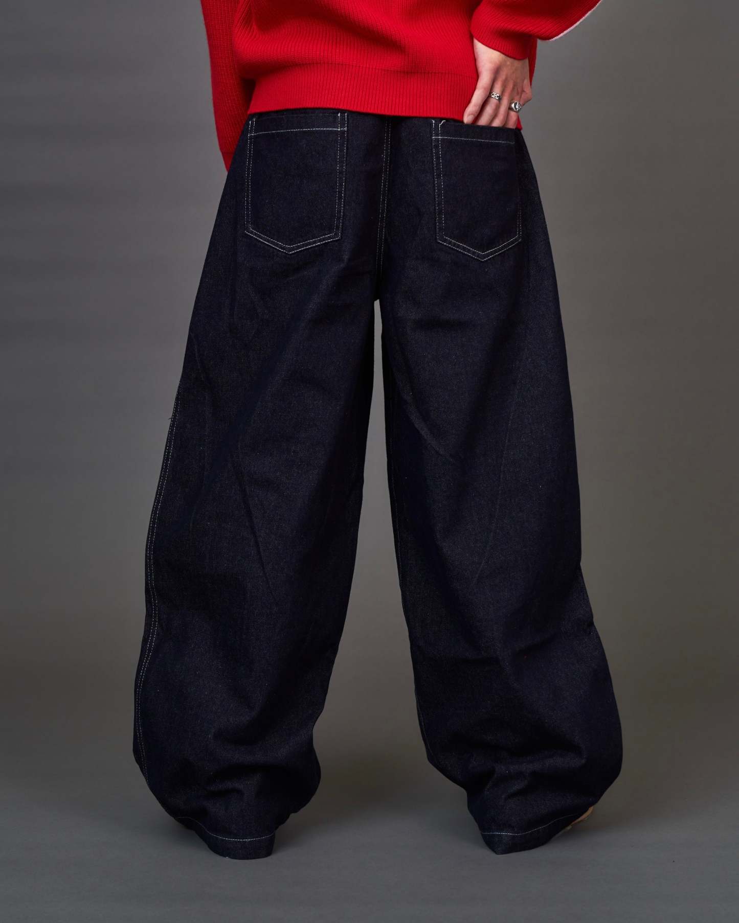 Set-up Compatible Contrast Stitch Denim Jacket / Stitch Line Denim Pants SL0049