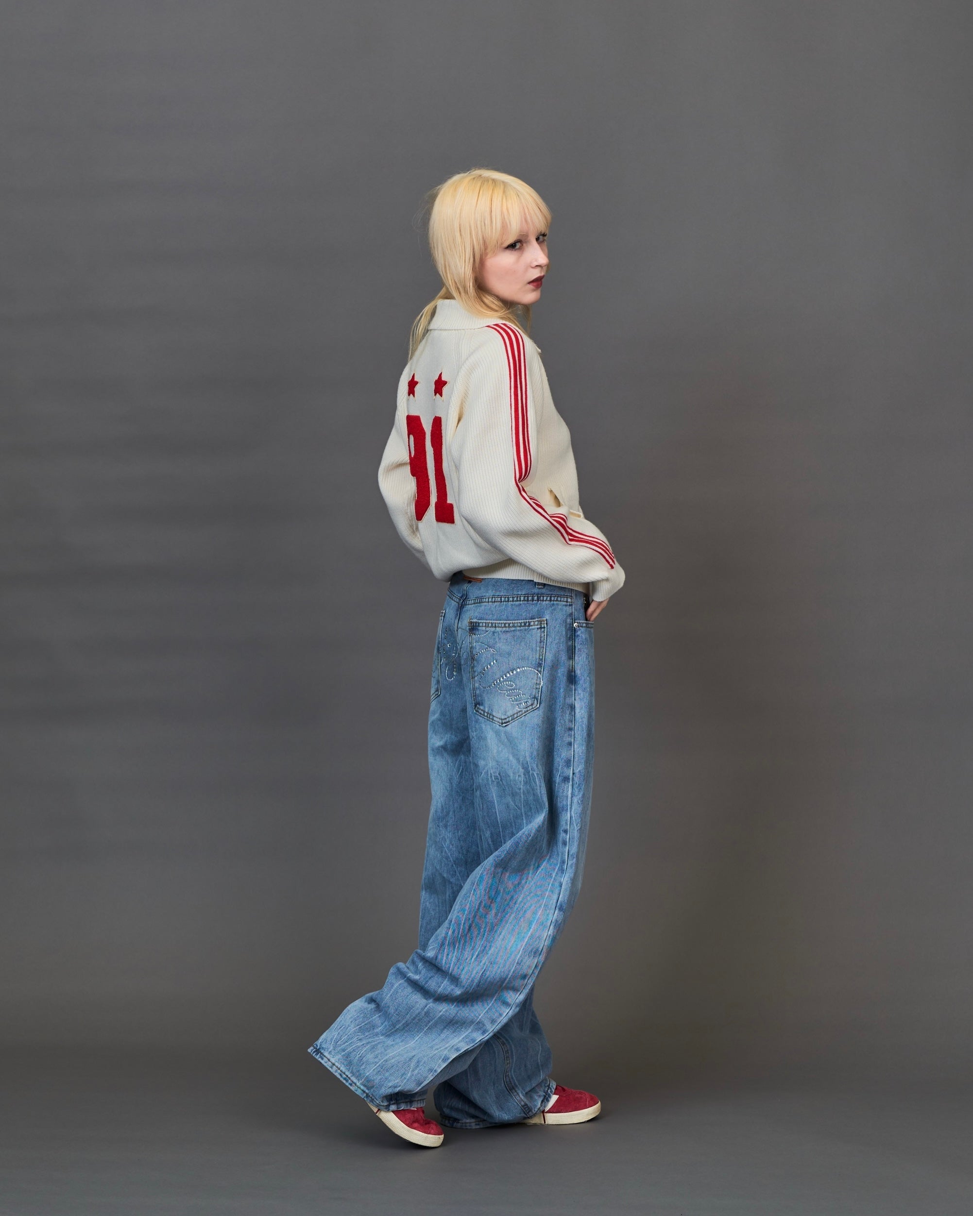 Rhinestone Vintage Denim SL0047