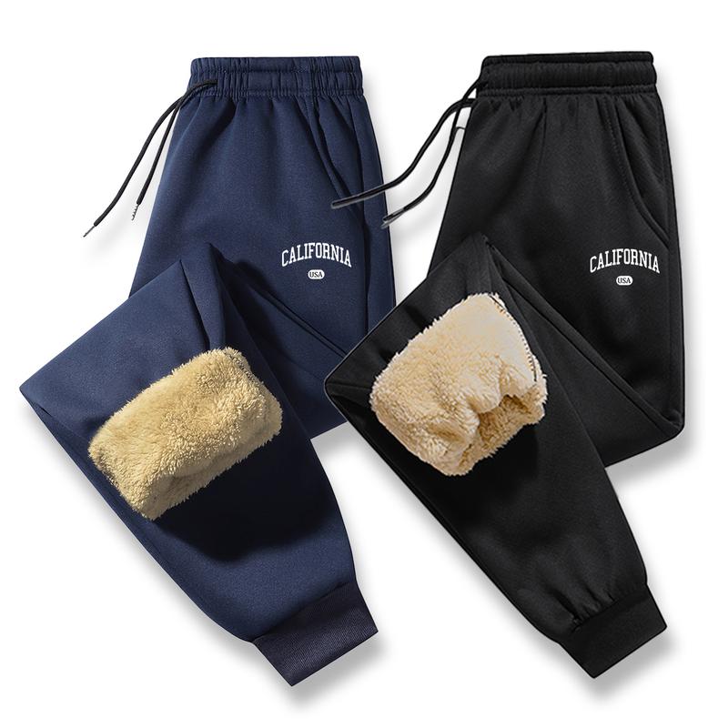 Fluffy Fleece-Lined Sweatpants - Stylish Trendy Streetwear for Cozy Winter Fashion Womenswear Bottom Trouser Fitted Floral