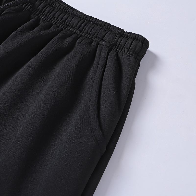 Men's Solid Color Warm Wool Lined Winter Casual Pants Thick Soft Comfortable for Outdoor Sports and Daily Wear Menswear Trouser Black