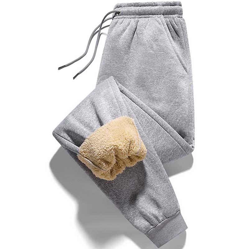 Mens Thermal Fleece Lined Pants Winter Casual Trousers Thick Warm Soft Comfortable for Outdoor Sports and Daily Wear with Fleece Pocket and Drawstring Waist
