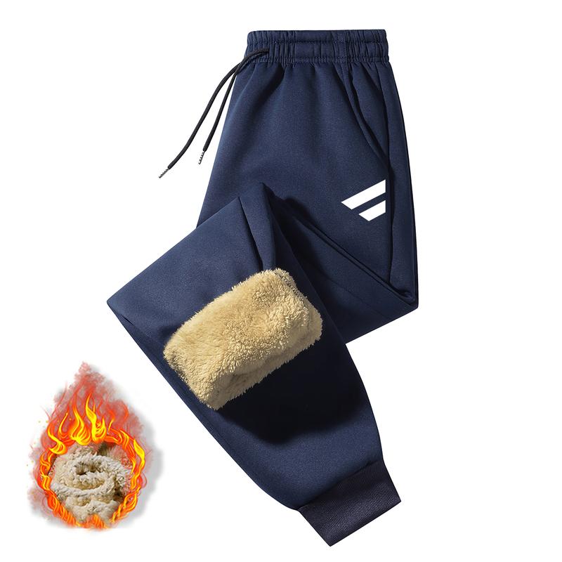 Mens Thermal Fleece Lined Pants Winter Casual Trousers Thick Warm Soft Comfortable for Outdoor Sports and Daily Wear