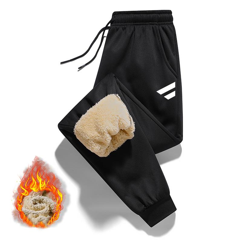 Mens Thermal Fleece Lined Pants Winter Casual Trousers Thick Warm Soft Comfortable for Outdoor Sports and Daily Wear