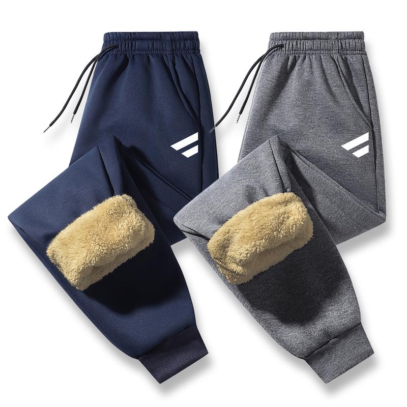 Mens Thermal Fleece Lined Pants Winter Casual Trousers Thick Warm Soft Comfortable for Outdoor Sports and Daily Wear