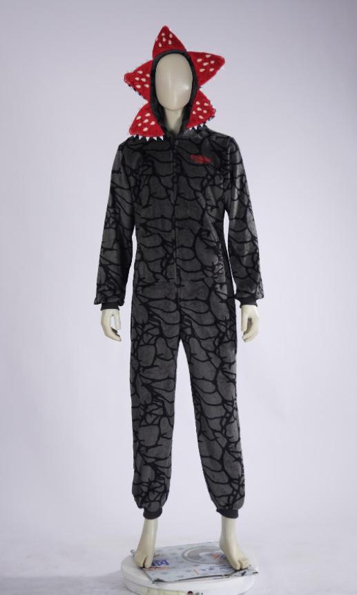 Truly High-quality Stranger Things Demogorgon Cosplay One-Piece Pajamas Hooded Jumpsuit Upside Down Vecna Eleven El Mike Will Dustin Lucas Max Joyce Hopper Nancy Steve