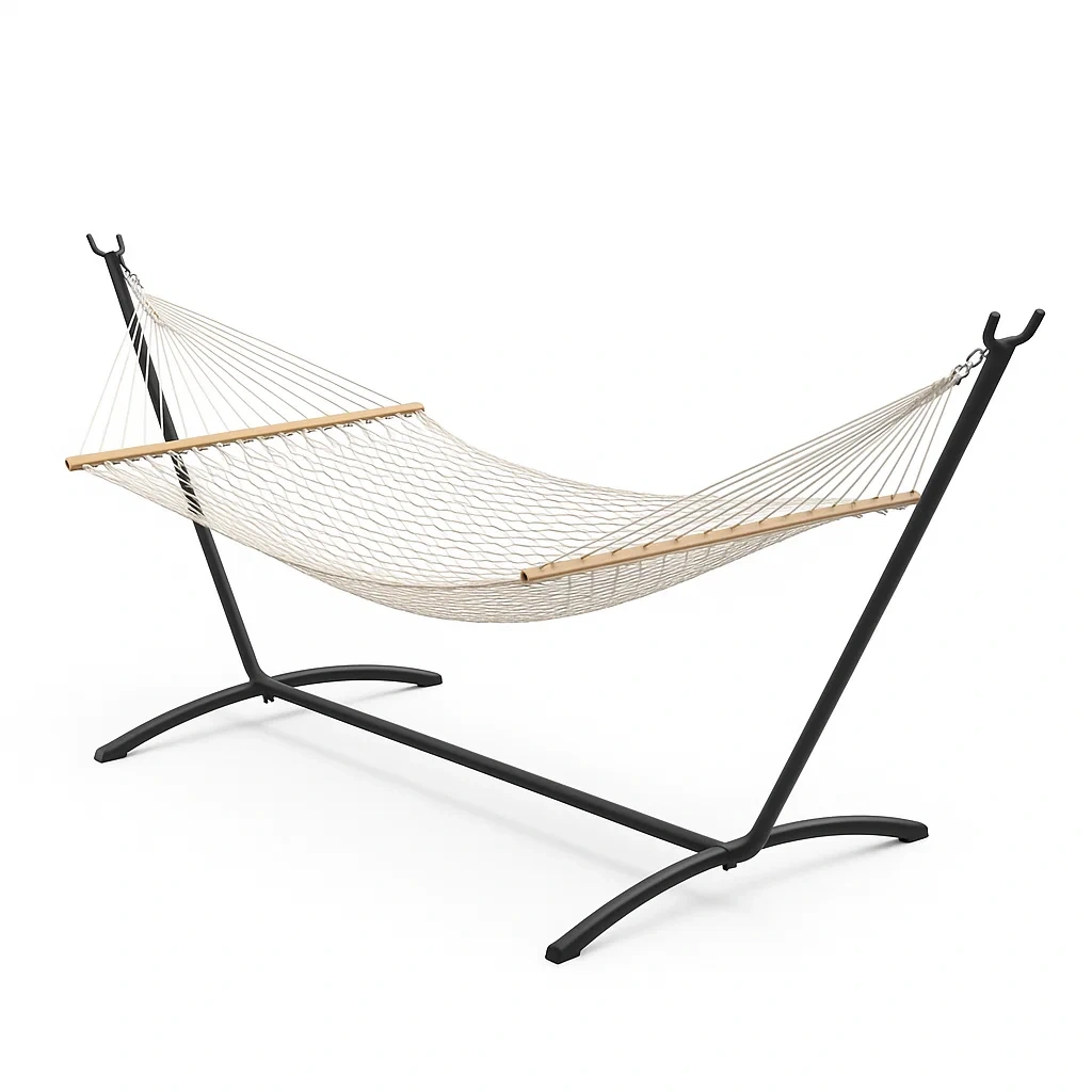 Amaca con telaio in acciaio e rete in cotone