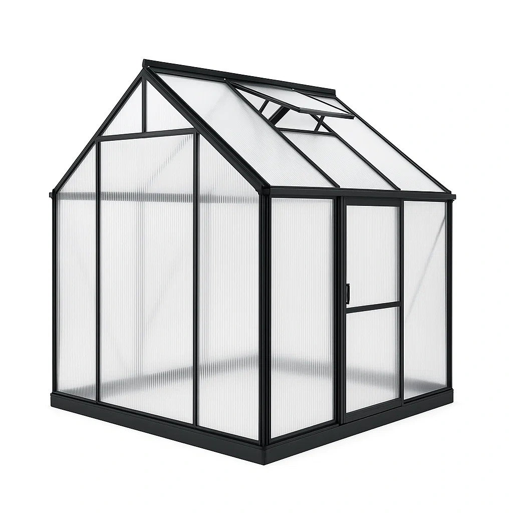 Serra in alluminio e policarbonato multistrato nero