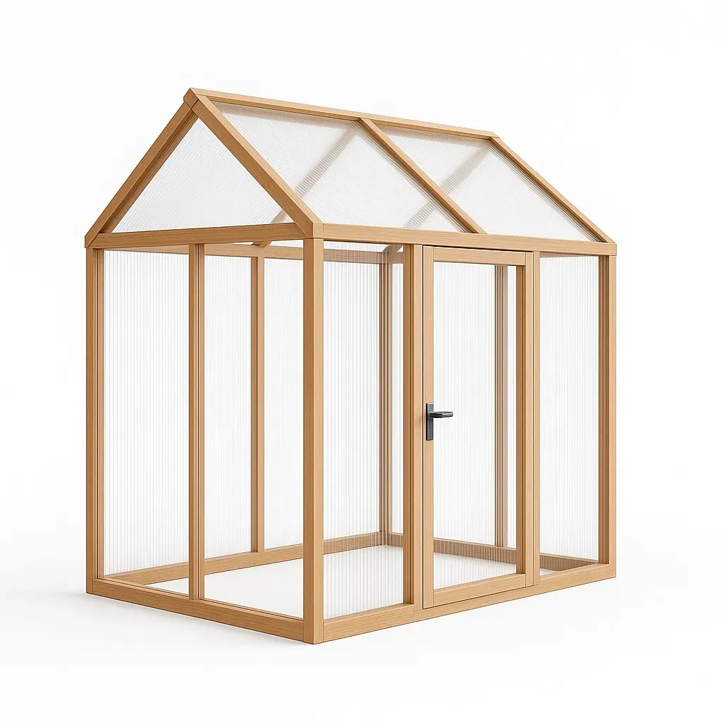 Serra in legno con pannelli in policarbonato 200x150x220 cm